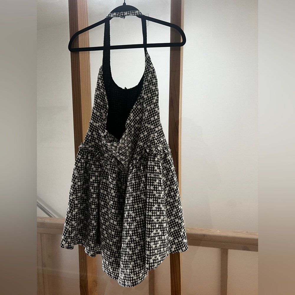 For Love and Lemons Black and White Halter Mini Dress - Picture 3 of 3